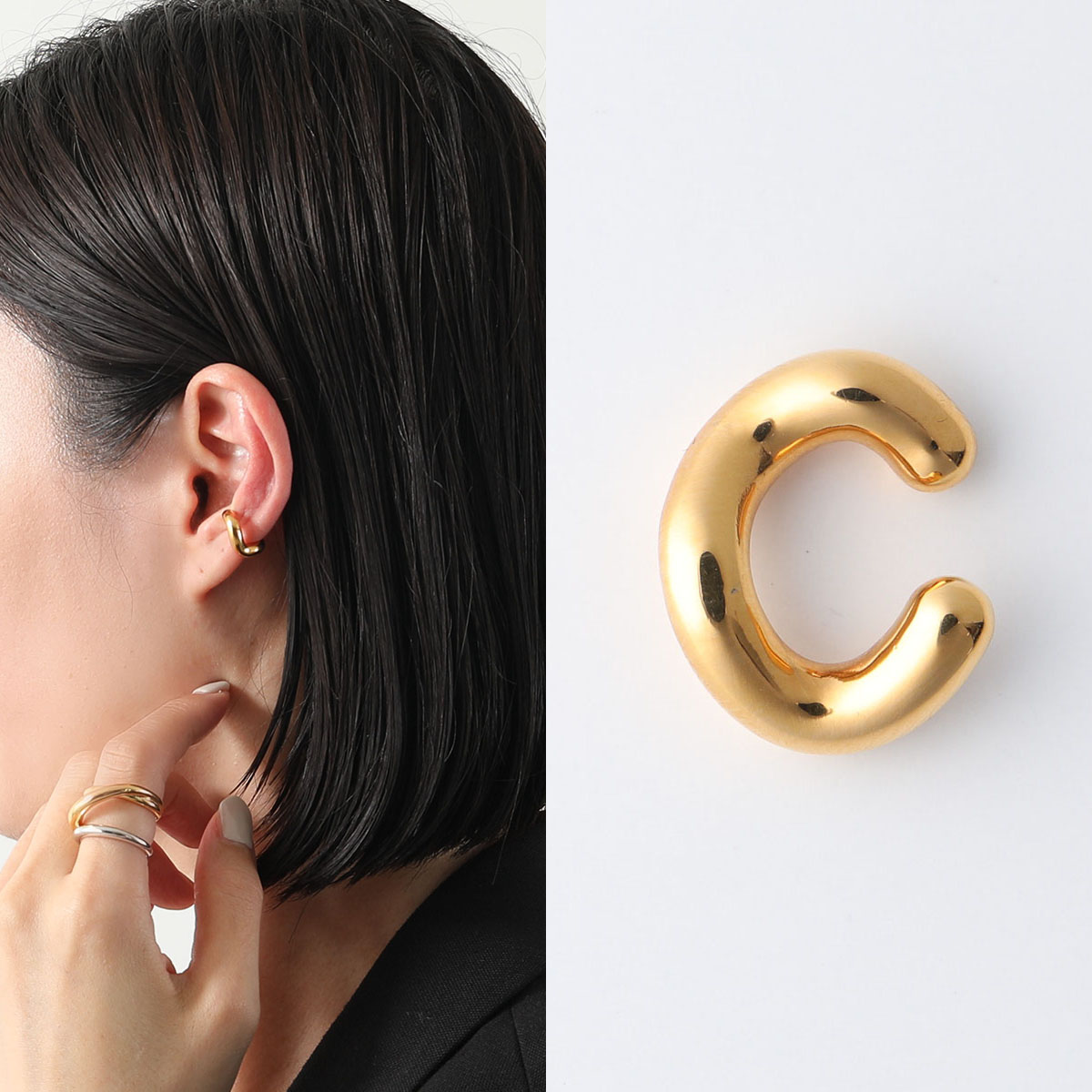 Charlotte Chesnais シャルロットシェネ イヤーカフ BO CUFF WAVE 22BO118VER レディース イヤカフ 片耳販売 アクセサリー VERMEIL