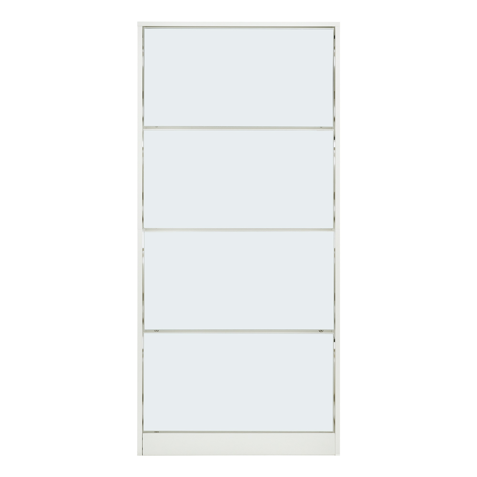 【国内発送】325 薄型 4段 シューズラック スリム シューズボックス 靴箱 下駄箱 ミラー 全身鏡 姿見 スリム くつ箱 靴入れ 収納ラック エントランス 靴収納 靴収納棚 おしゃれ 木製【ホワイ