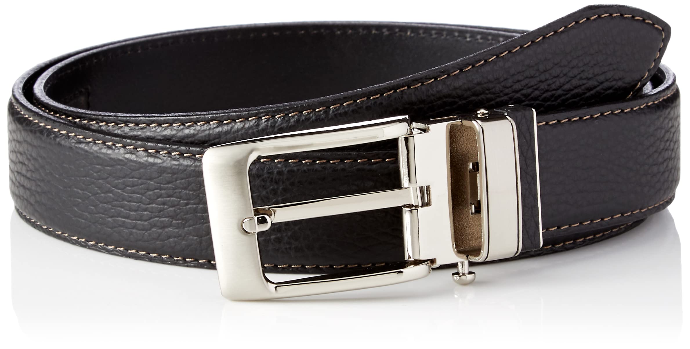 [プレリーギンザ] 実用新案取得 牛革 簡単着脱 ワンプッシュベルト NB19880 メンズ