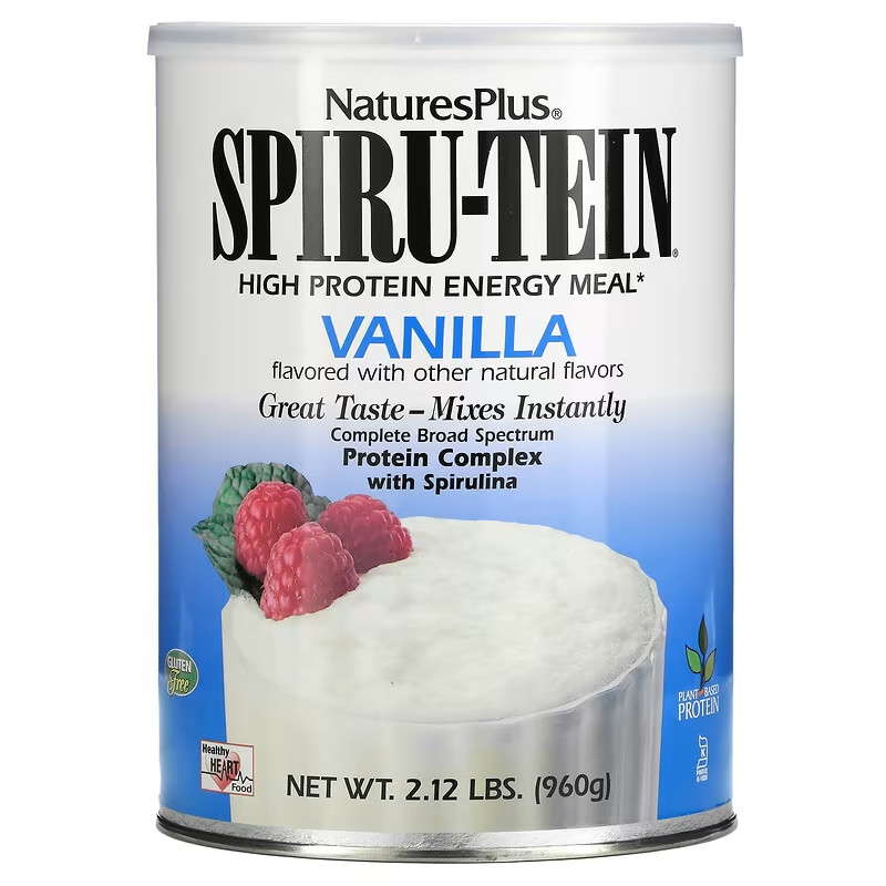 NaturesPlus　Spiru-Tein（スピルテイン）高タンパクエナジーミールバニラ1,088g（2.4ポンド）