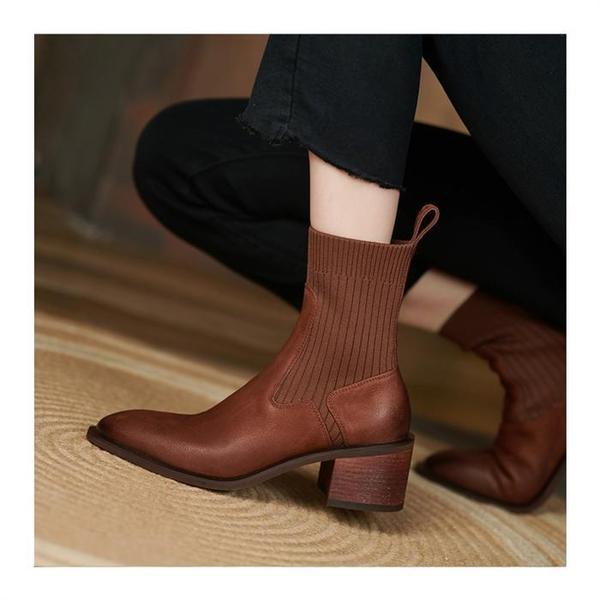 2755 ウェスタンニットブーツ 冬のブーツ (S9083551)