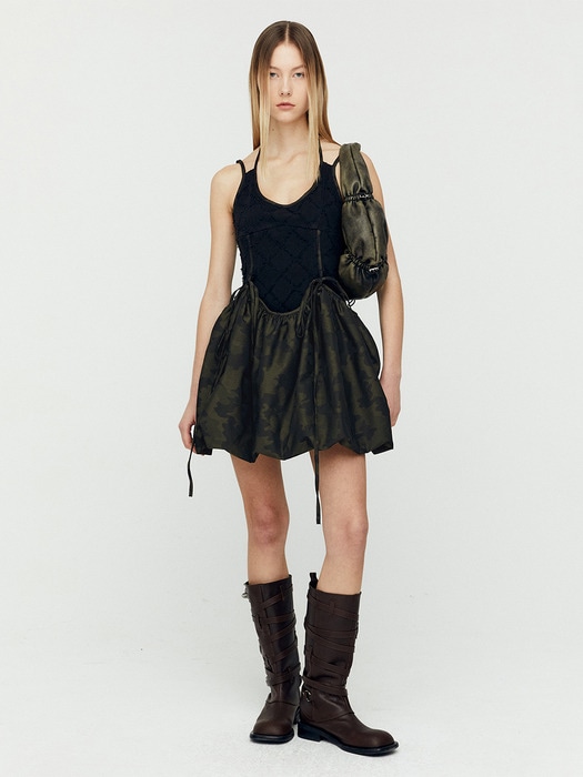 ADSB ANDERSSON BELL for WOMEN CAMOUFLAGE PARACHUTE BALLOON DRESS atb1199w(BLACK) 韓国の人気ファッションブランド 39,000円
