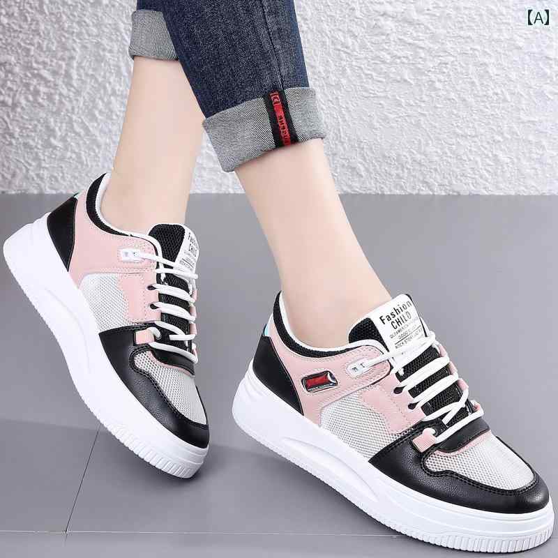 白い 靴 レディース 夏 通気性 ガールズ スポーツ スニーカー 15歳 中学生 シングル メッシュ シューズ