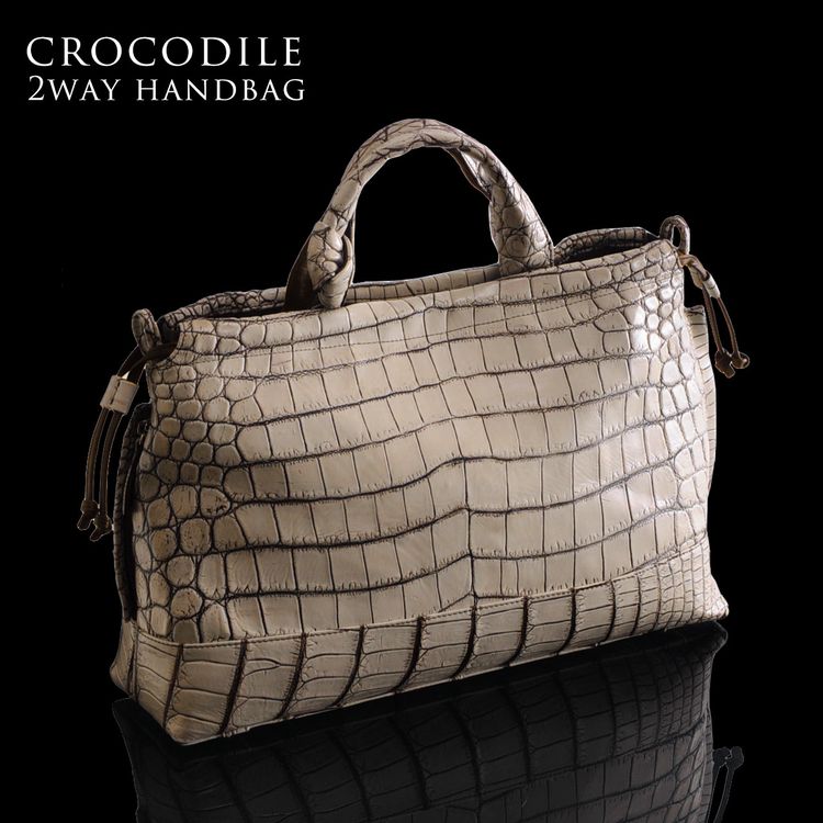 クロコダイル トートバッグ メンズ A4 対応 日本製 JRA 2WAY 仕様 斜めがけ マット加工 目地染め 全8色 本革 安心 保証書 付き プレゼント ギフト 父 (0