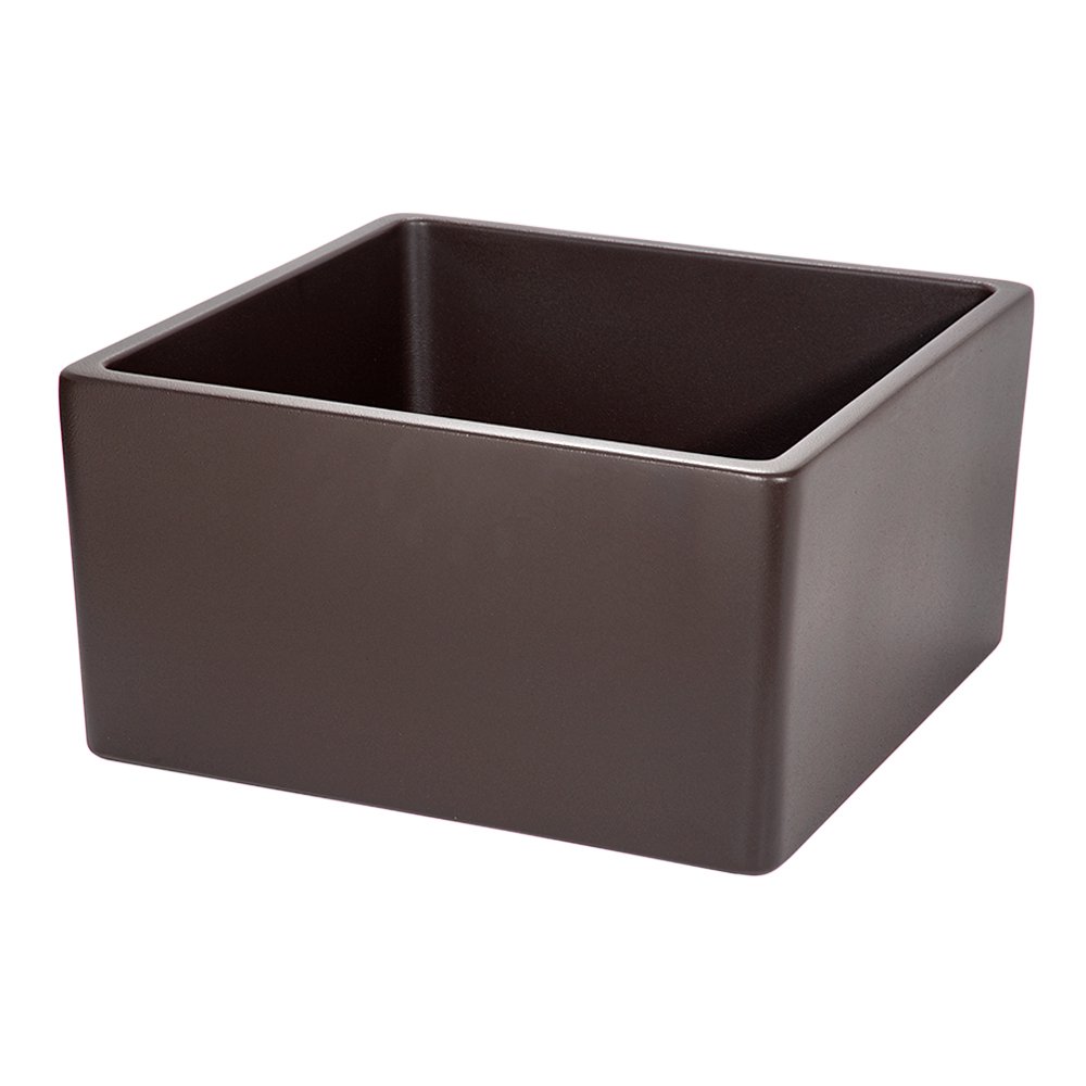 睡蓮鉢　睡蓮鉢（メダカ鉢）　新型　凛　ＲＩＮ　角型　ダークブラウン　Ｓ　睡蓮鉢・金魚鉢・メダカ鉢　ＣＲＣ90―06―25―00―00