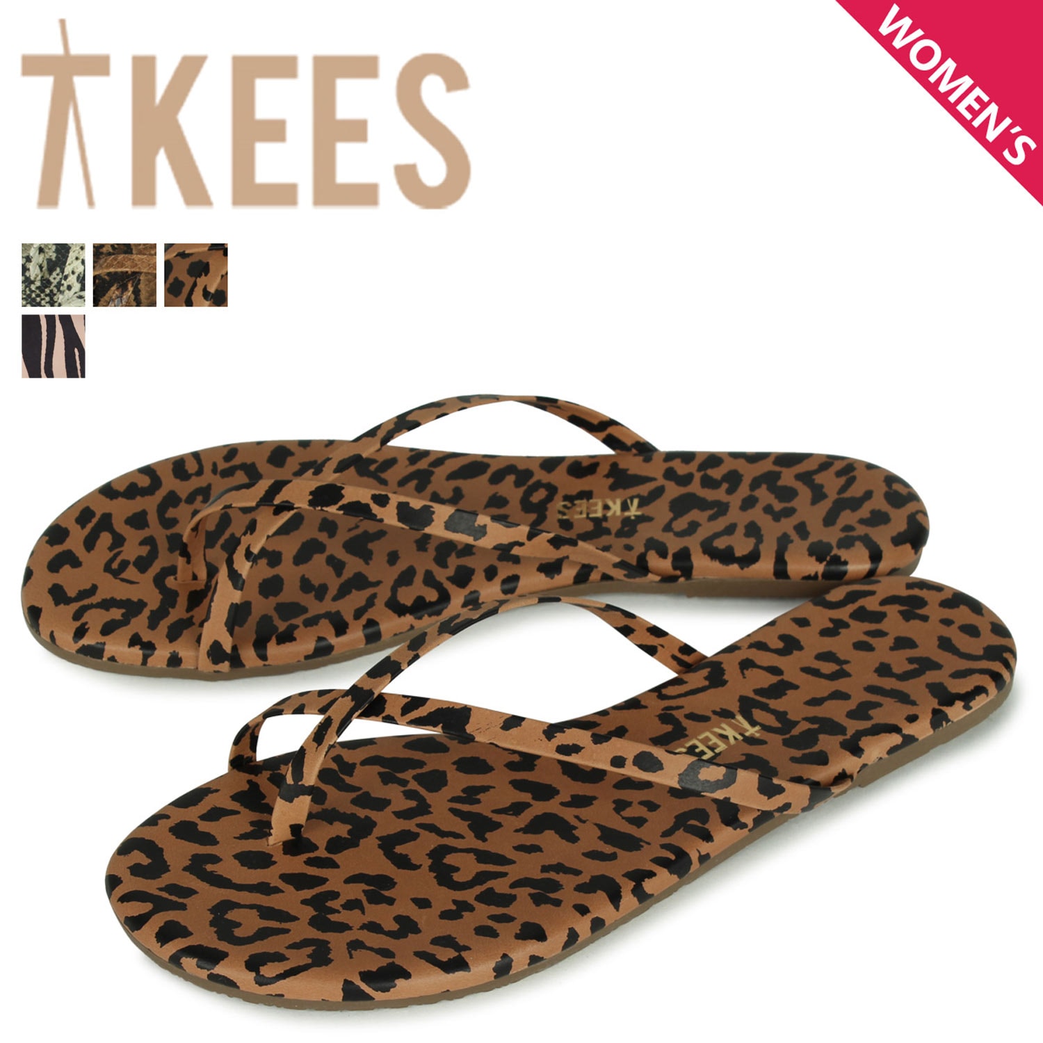 ビーチサンダル スタジオ ライ エキゾチック レディース パイソン ヘビ柄 レオパード