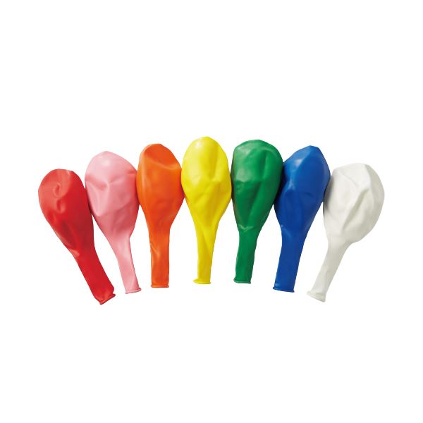 （まとめ） ゴム風船 50cm 10個入（計7色アソート） K05001 [x2セット]