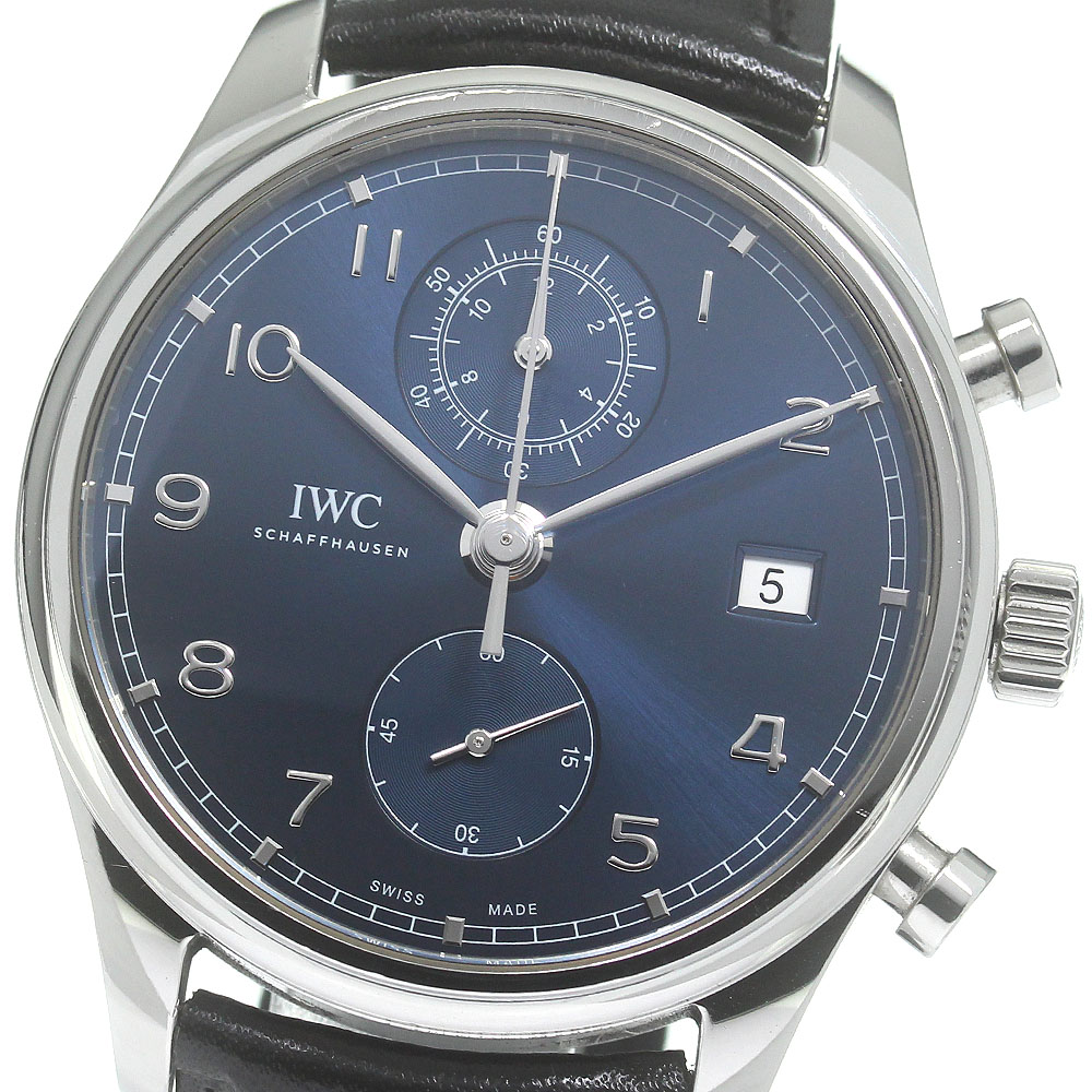 IWC SCHAFFHAUSEN IW390303 ポルトギーゼ クラシック クロノグラフ 自動巻き メンズ 保証書付き_832156【中古】