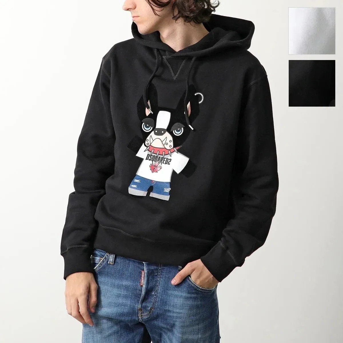 DSQUARED2 ディースクエアード フーディー COOL FIT HOODIE S74GU0835 S25516 メンズ 裏起毛 グラフィックプリント カラ