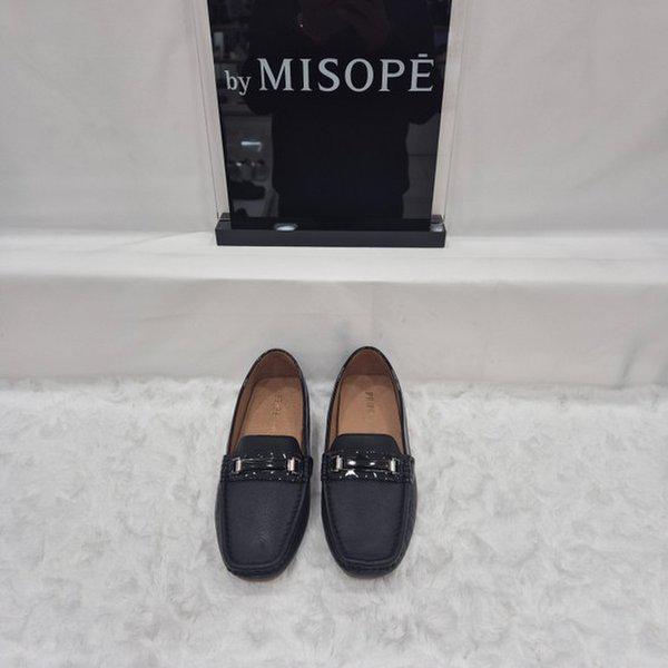 By 女性 クラシック メタル ポイント ローファー 112HT439SS010 BLACK 2 JJ