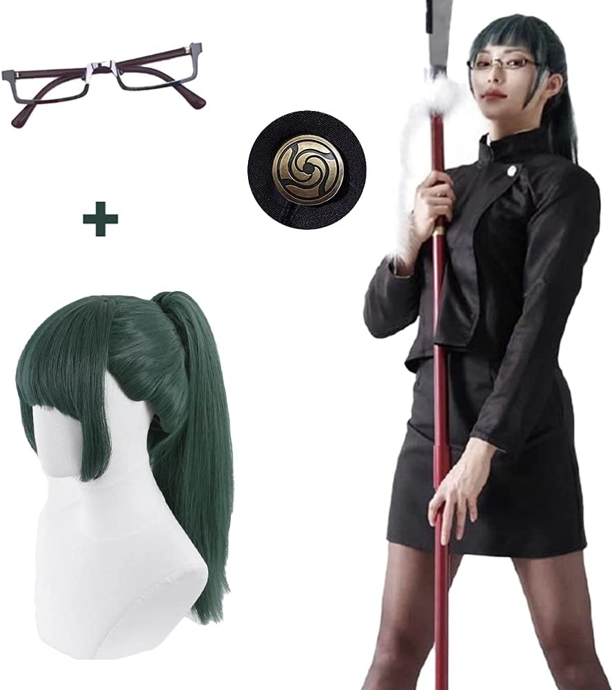 呪術廻戦 ウィッグ付き 禪院真希（ぜんいんまき）コスプレ じゅじゅつかいせん コスプレ衣装 男女
