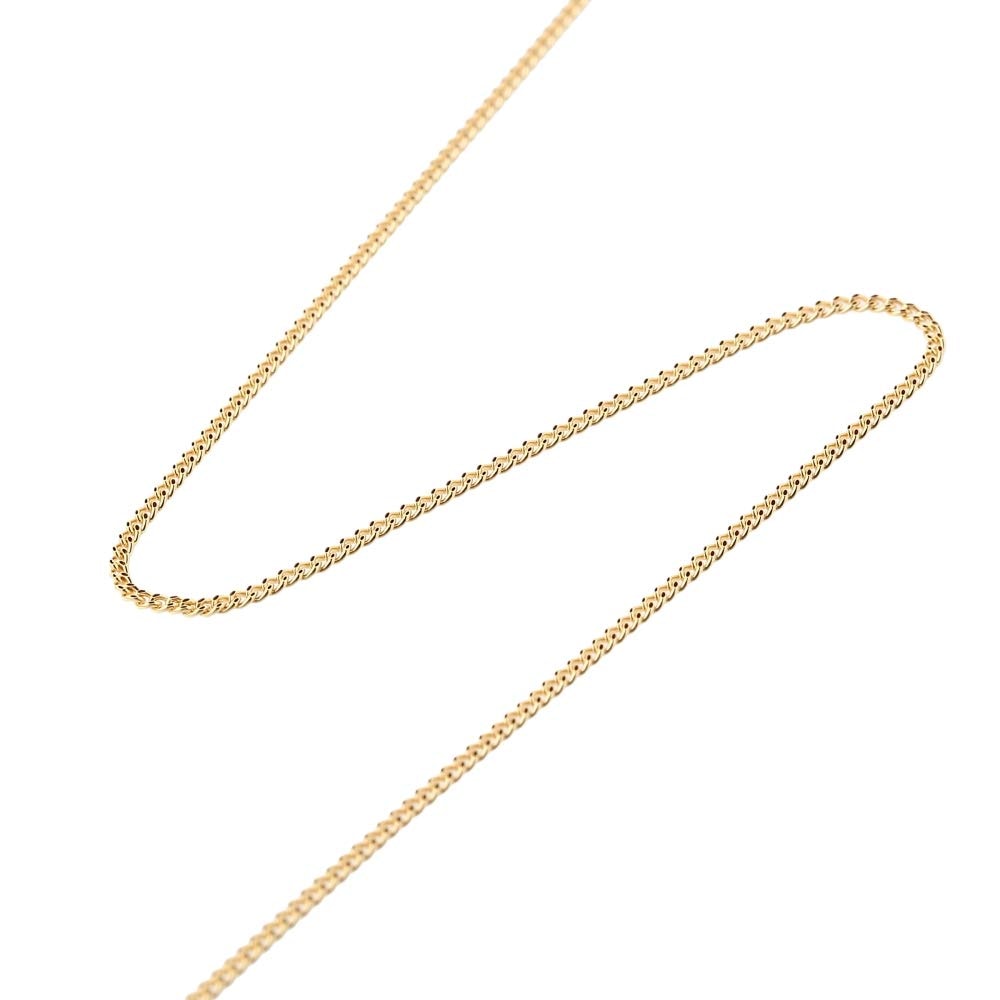 [ハッピーグッツショップ] 18金 喜平 ネックレス チェーン 2面 細い 幅1.2mm メンズ レディース 引輪 イエローゴールド K18 18K 40cm