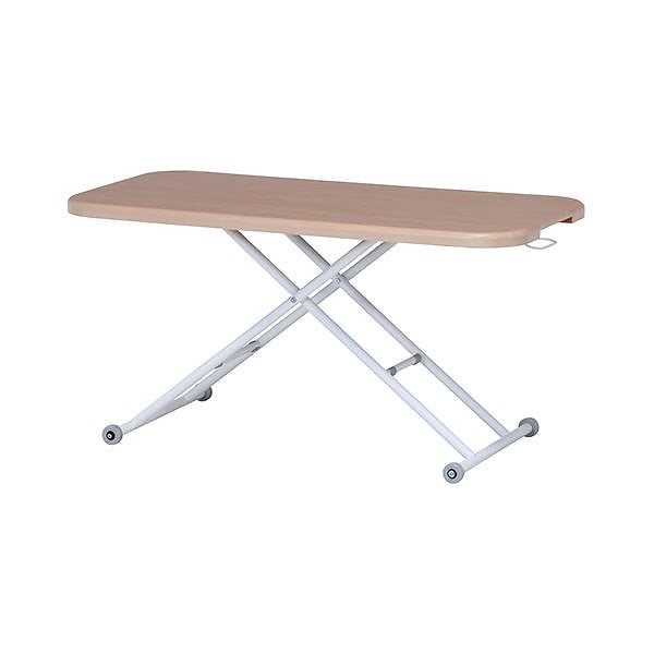 ガス昇降フリーテーブル ワイド ナチュラル [幅120x奥行60cm] 21,359円