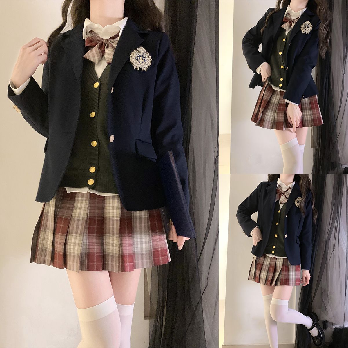長袖 韓国制服スーツ JK制服 jkユニフォームスーツ セット学生服 学生服 制服 スリーピーススーツ 大学生 ゆったり 上下セット 最安値保証 品質良い