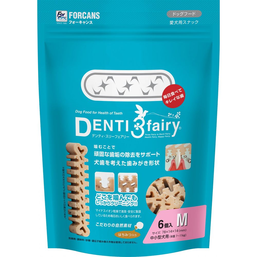 （まとめ買い）フォーキャンス デンティ/スリーフェアリー M（6個入） 犬用 [x12]
