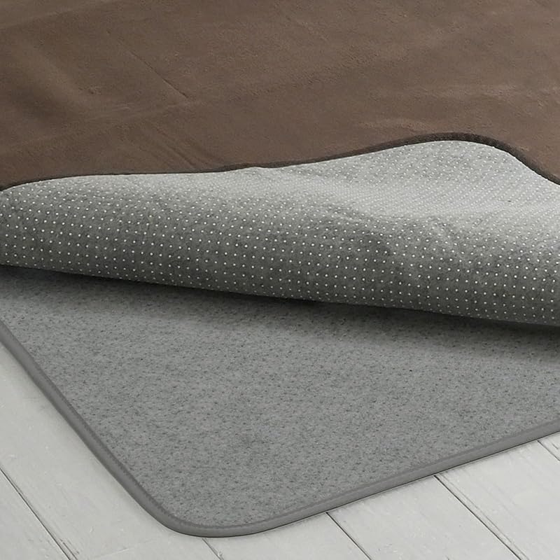 即納：山善(YAMAZEN) ラグ カーペット アンダーラグ ゆかもふ 10mm厚 2畳 170×170cm 滑り止め 防音 洗える 防音等級ΔLL(I)-4(1級) ホットカーペット対応 赤ちゃん