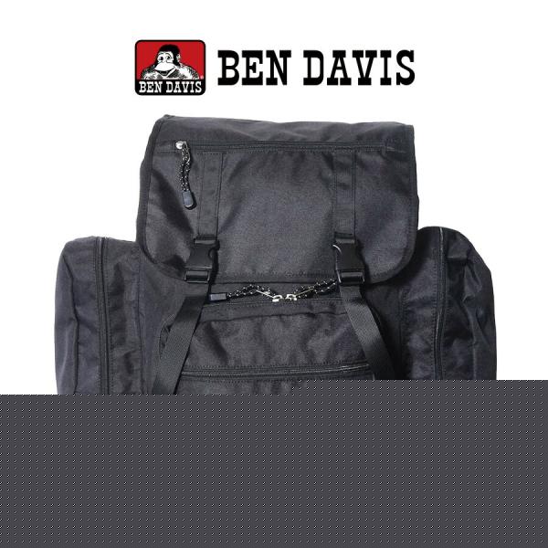 【BEN DAVIS】 リュック 大容量 bdw8415 LARGE DAYPACK 48-65L 拡張機能 バックパック 旅行 修学旅行 林間学校 かばん カバン 鞄 ユニセックス ギフト ブラック