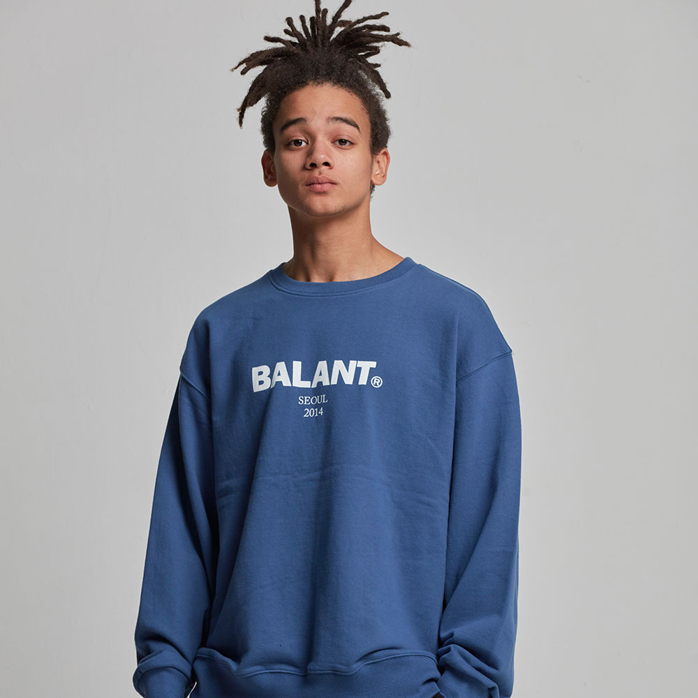 オリジナル ヘヴィロゴ ベーシック マンツーマンTシャツ ネイビー