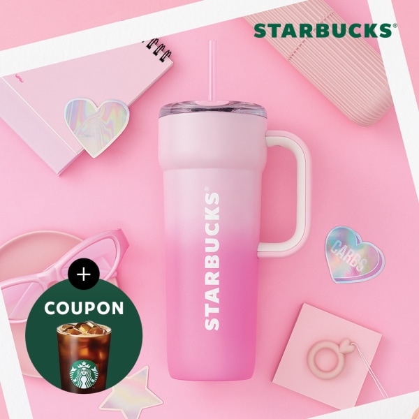 【Starbucks】 SS ダンテ タンブラー クールピンク 710ml スタバ韓国 (贈呈品なくなり次第予告なしで贈呈終了)