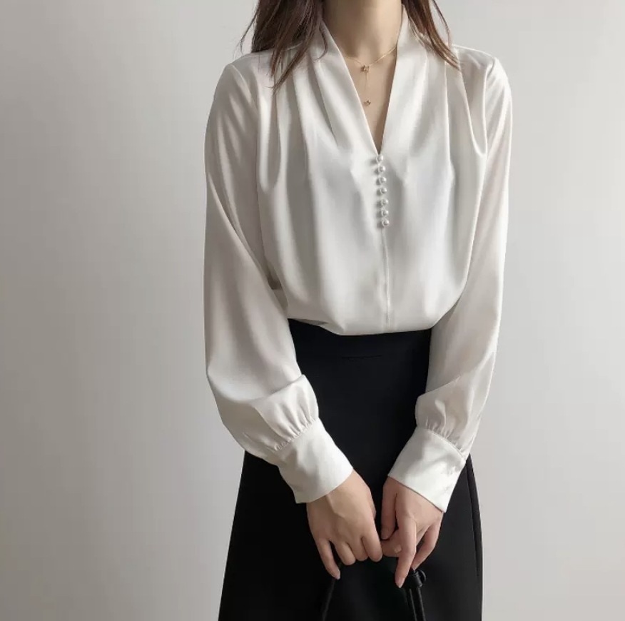トップス デート シャツ ブラウス カットソー 袖あり 長袖 かわいい 大人可愛い きれいめ シンプル カジュアル 大人 上品 おしゃれ お洒落 かっこいい レトロ 大人女子 こなれ感 キュート