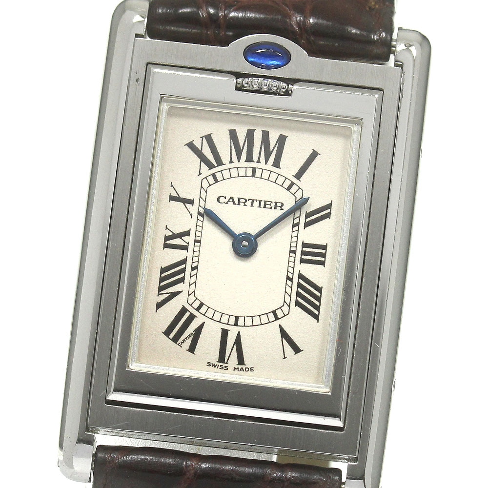 カルティエ CARTIER W1014558 タンクバスキュラントMM ミレニアム 限定365本 クォーツ ボーイズ 内箱・保証書付き_844193【中古】