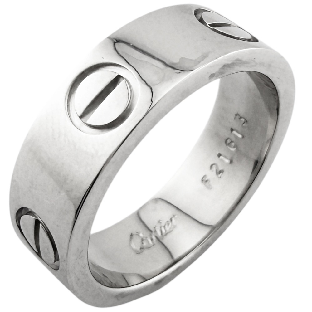 カルティエ ラブ リング 指輪 9.5号 18金 K18ホワイトゴールド CARTIER 中古 美品