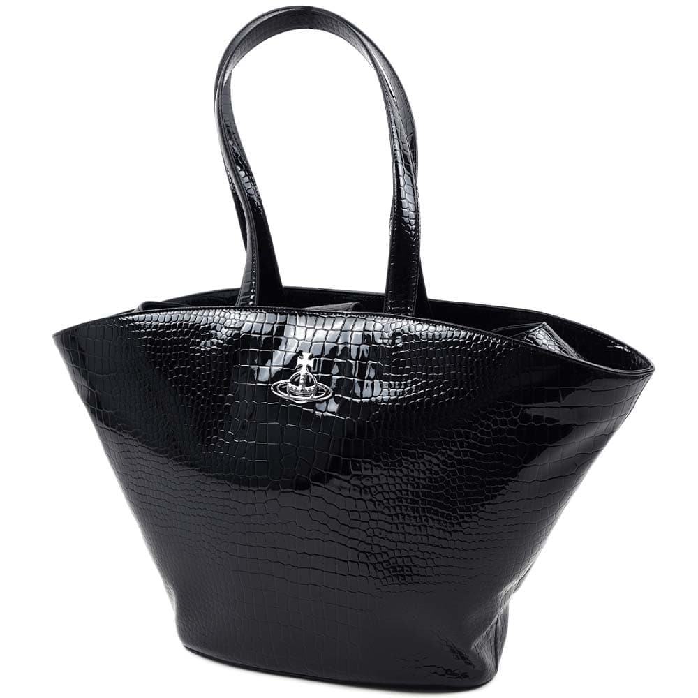 ヴィヴィアンウエストウッド トートバッグ Vivienne Westwood SHOB-SHOPPING JOHANNA CURVED TOTE BAG BLACK 42060015 02094 N2