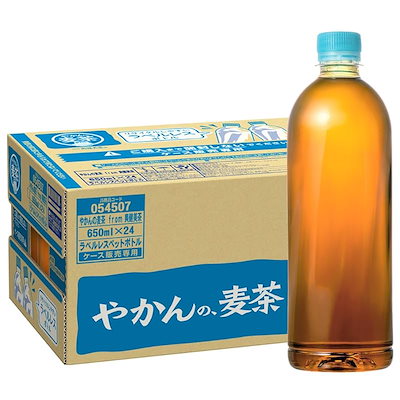 他サイト： コカ・コーラ やかんの麦茶 from 爽健美茶 ラベルレス 650mlPET×24本の商品画像