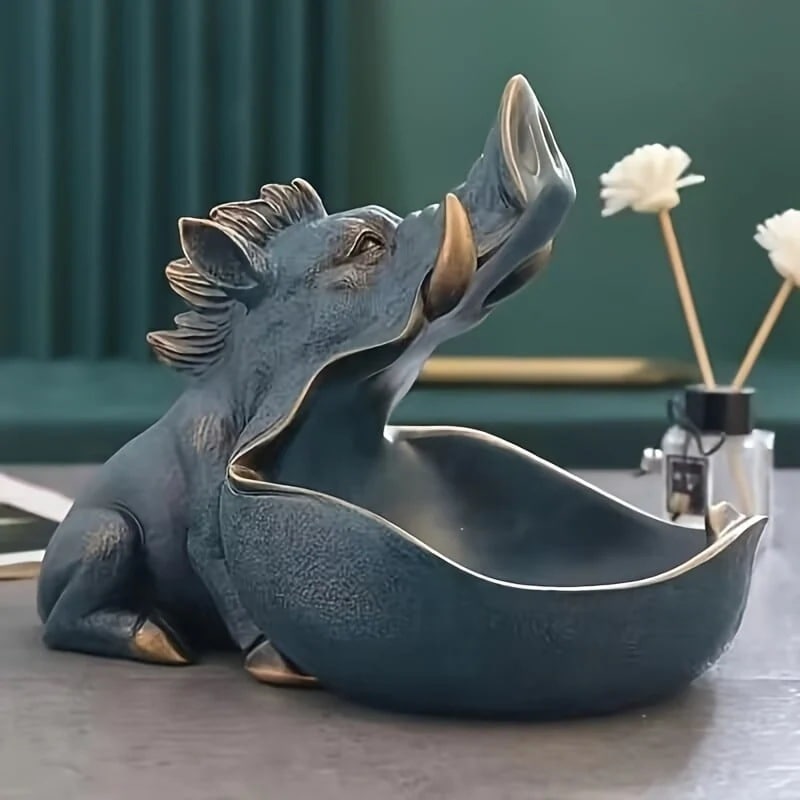 小物入れ イノシシ キー 収納 おしゃれ かわいい デスク 置物 オブジェ 動物 アニマル 猪 ユニーク ポップ プレゼント ギフト 雑貨