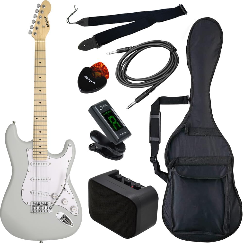 SELDER セルダー エレキギター ストラトキャスタータイプ サクラ楽器オリジナル ST-16M/AG 初心者入門ベーシックセット 10,123円