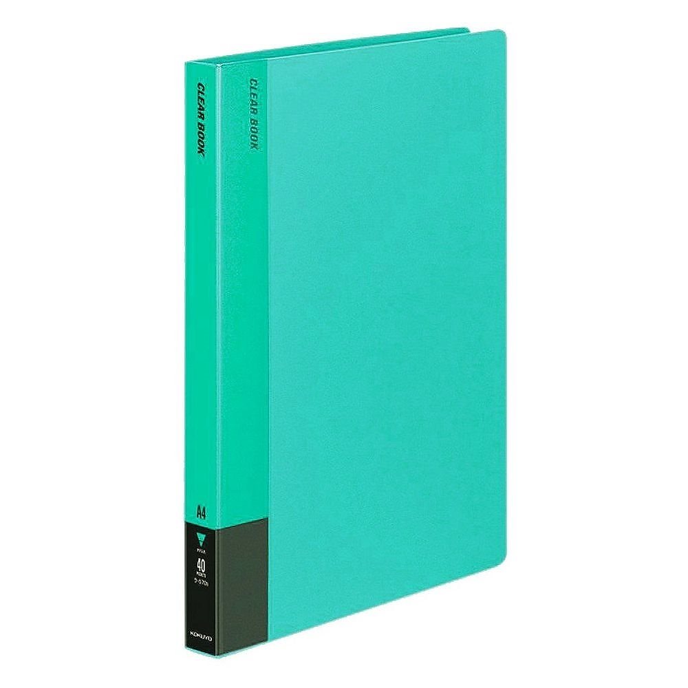 （まとめ買い）クリヤーブック 固定式 A4 縦 40ポケット 緑 ラ-570G [x3]
