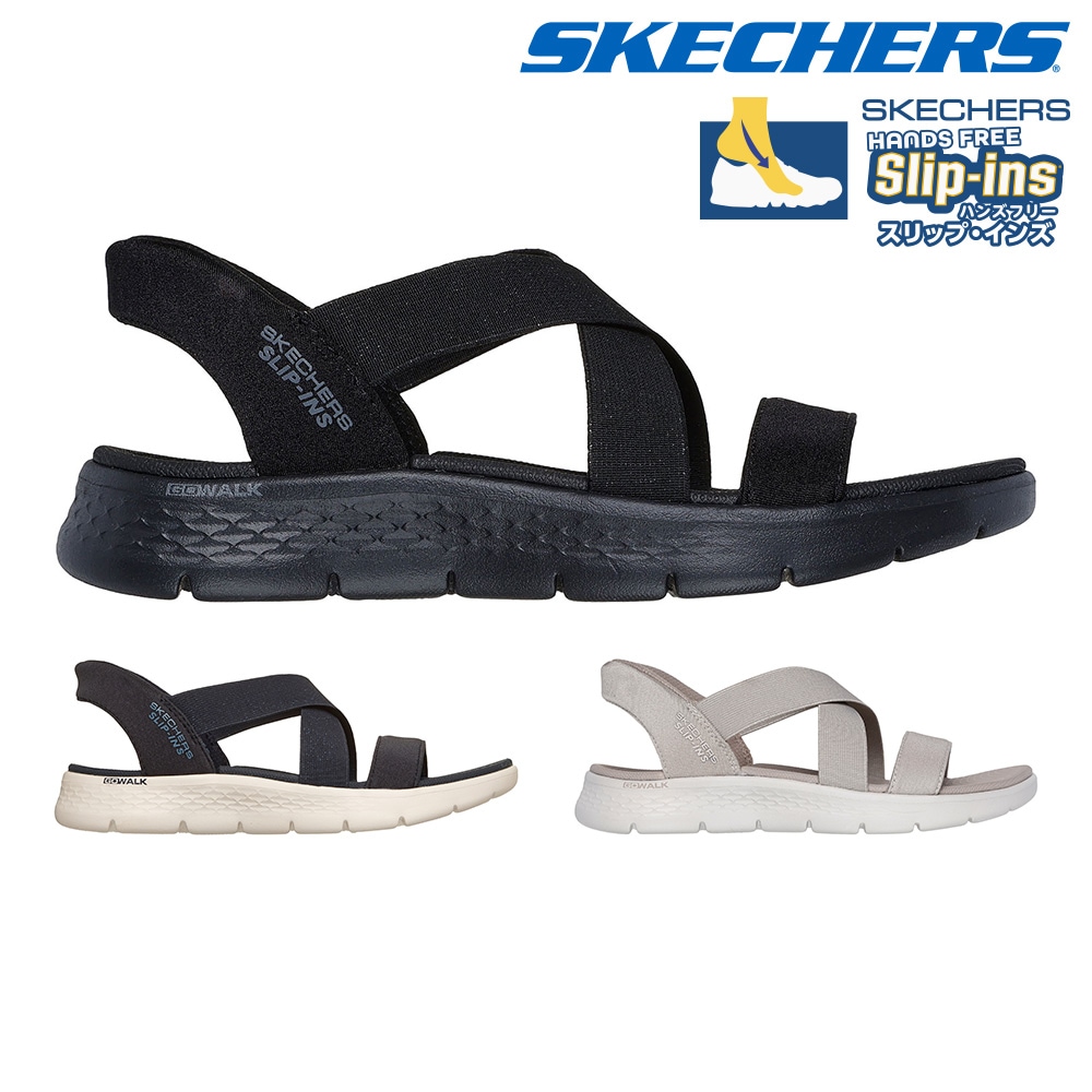 スケッチャーズ サンダル レディース 141489 SKECHERS Slip ins GO WALK FLEX SANDAL GLIMMER スリップインズ ハンズフリー 洗濯可能