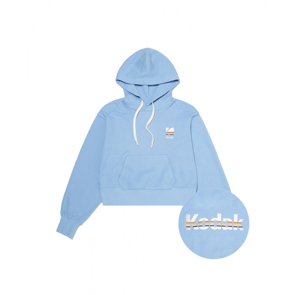 コダックレインボービッグロゴパーカー Tシャツ女性用 S.ブルー