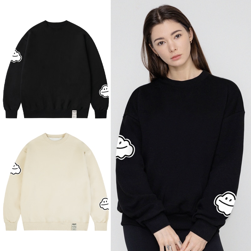 [UNISEX] Multi Cloud Smile Drawing Man to Man_2color