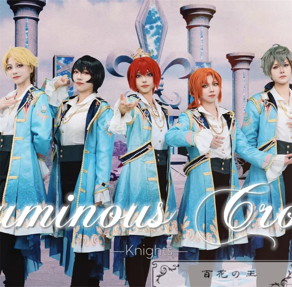 ES あんさんぶるスターズ Knights 戴く冠決意のギャンビット 朱桜司 月永レオ 鳴上嵐 瀬名泉 朔間凛月 コスプレ衣装 コスチューム ハロウィン 装服 仮装