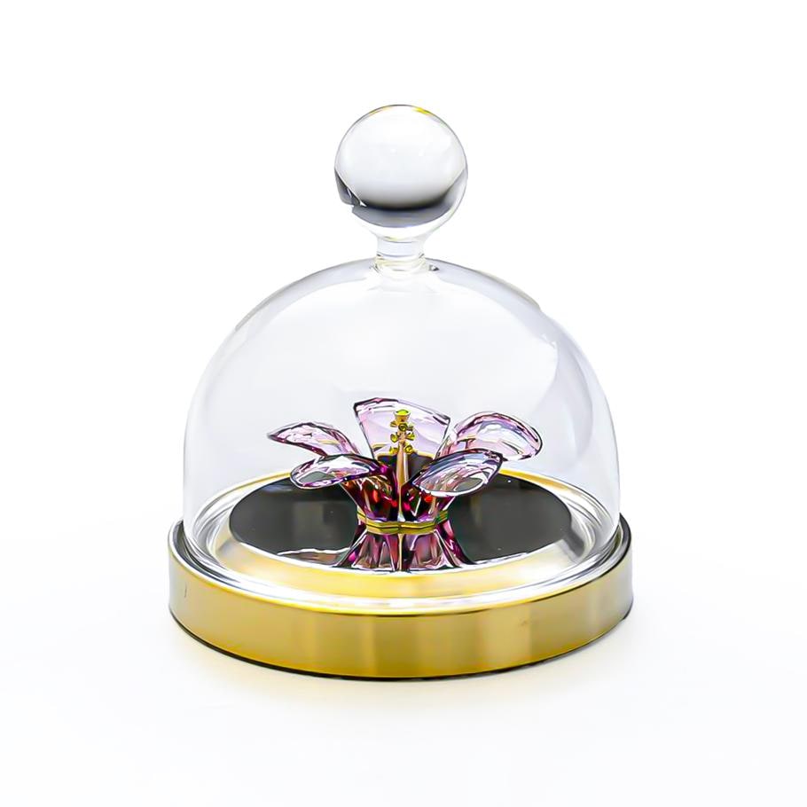 クリスタルフィギュア Garden Tales パープル ガラス鐘 S 5619224 インテリア オブジェ 置物