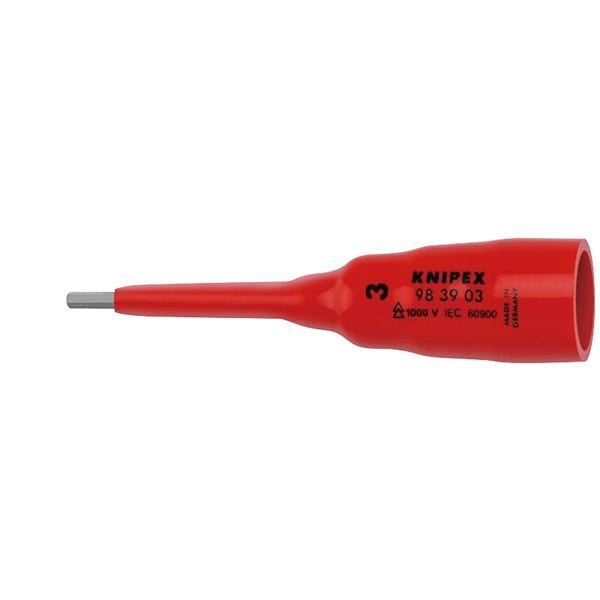KNIPEX クニペックス 3/8SQ 1000V絶縁ヘキサゴンソケット 全長67mm 9839-03 工具 ツール DIY 作業工具