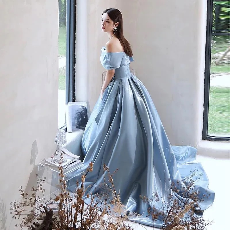 上品パーティードレス2024新作 高級感 気質 ワンピース 花嫁ロングドレス 結婚式ワンピース 結婚式 ドレス韓国ファッション