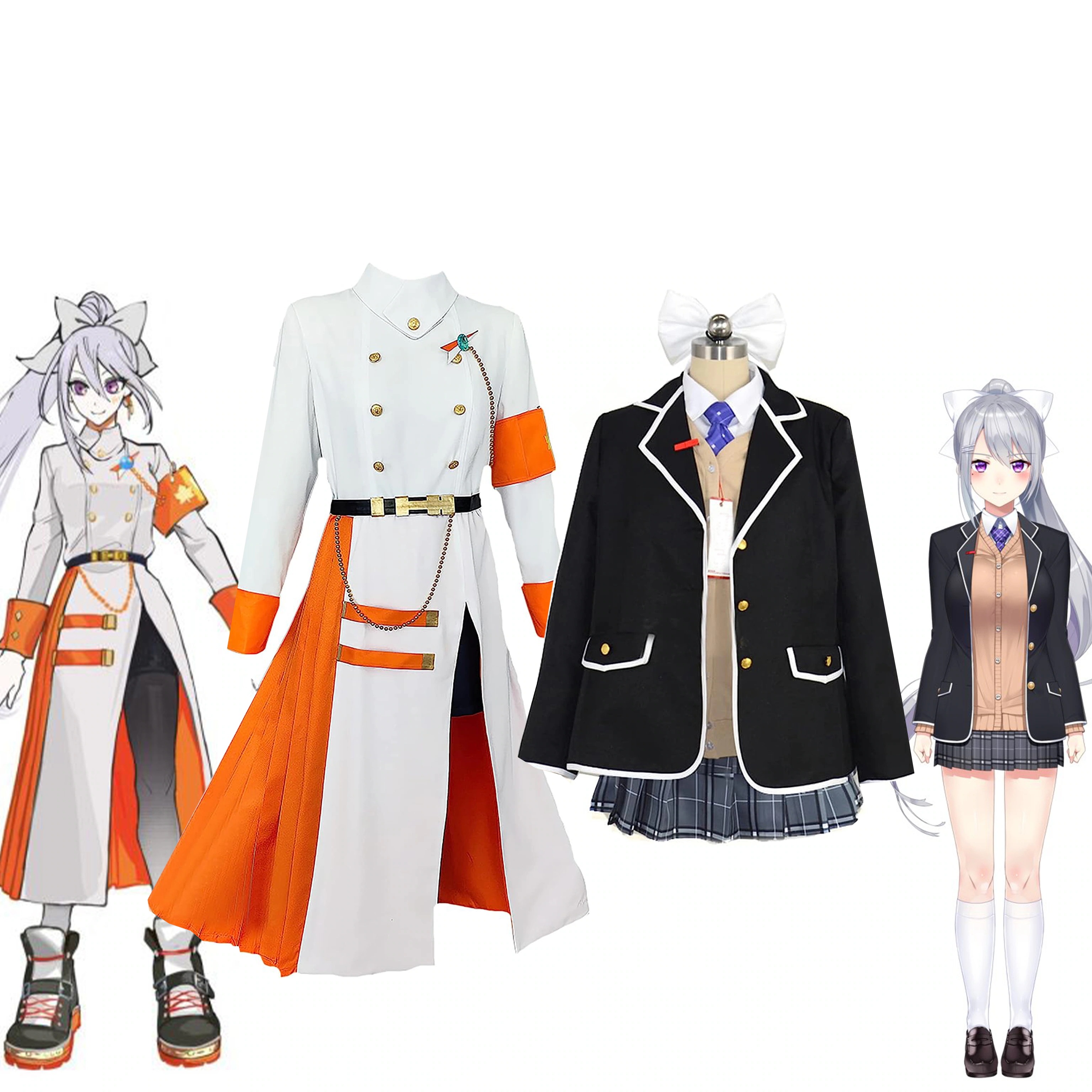 2枚150円OFF！【全シリーズ発売中】 【値引き中】靴 ウィッグ コスプレ衣装＋髪飾り 文化祭 クリスマス ハロウィン コスプレ 衣装 ひぐちかえで VTuber バーチャル SNSで大バズり 衣装