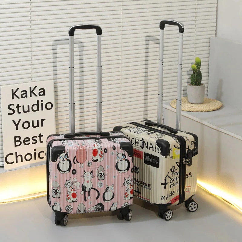 【急速出荷!】スーツケース 小型 旅行 女子 学生 トロリーケース 耐久性 落書き ミニ 18 インチ 搭乗 パスワード 漫画 スーツケース メンズ