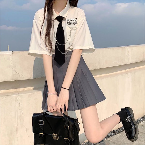 制服　夏服　長袖　半袖　スカート　3点セット 楽天市場】セーラー服 3点セット【上着+スカート+蝶結び