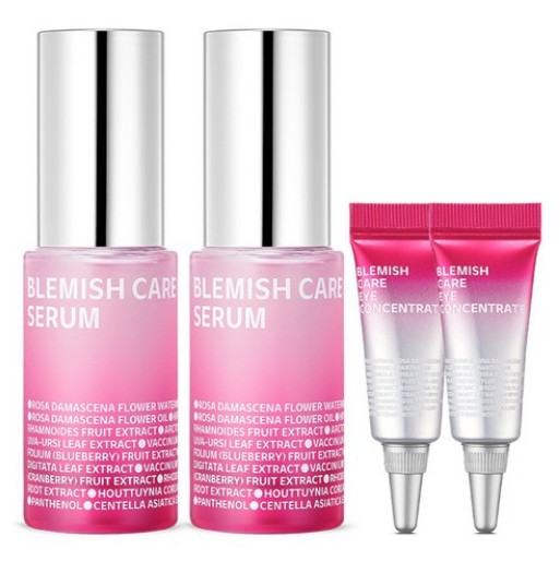 ブレミッシュケア アップ 雑ティー セラム 15ml x 2個 + アイコンセントレート 3ml x 2個 (鎮静/弾力/保湿/栄養供給/活力/しわ防止)