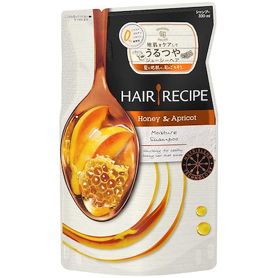 他サイト： ヘアレシピ ハニーアプリコット エンリッチモイスチャーレシピ シャンプー 液体 単品 オレンジ 詰替え用 330ミリリットル (x 1)の商品画像
