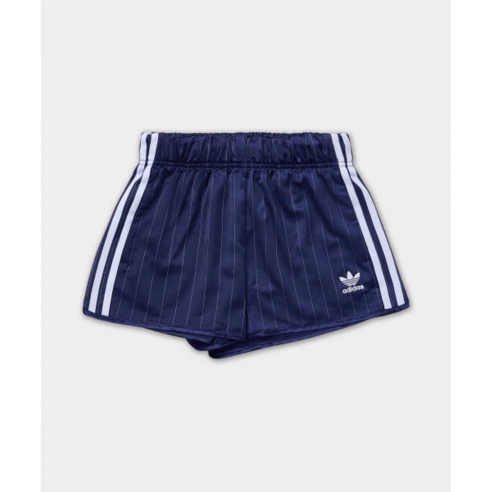 アディダス ピンストライプ サテン ショートパンツ - ダークブルー / KC4235