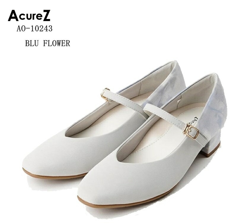 (アキュアーズ)AO10243 AcureZ レディス ネックベルトカジュアルパンプス 足ゆび広がるキレイ メリージェーンパンプス 母趾にやさしい美パンプス 冠婚葬祭にも
