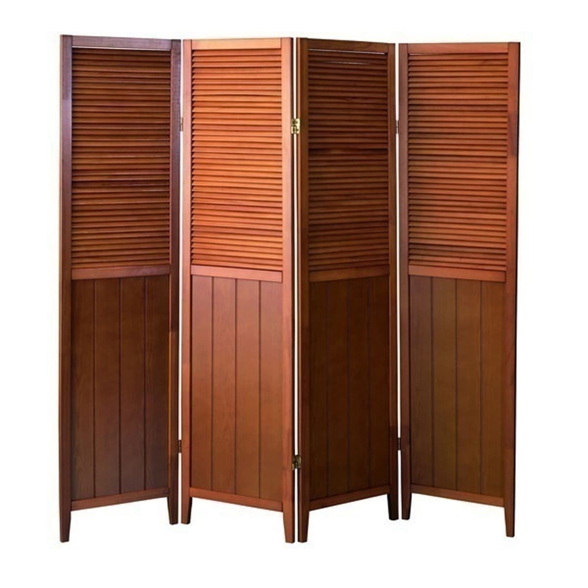 スクリーン 4連 天然木 パイン 繊維板 ラッカー塗装