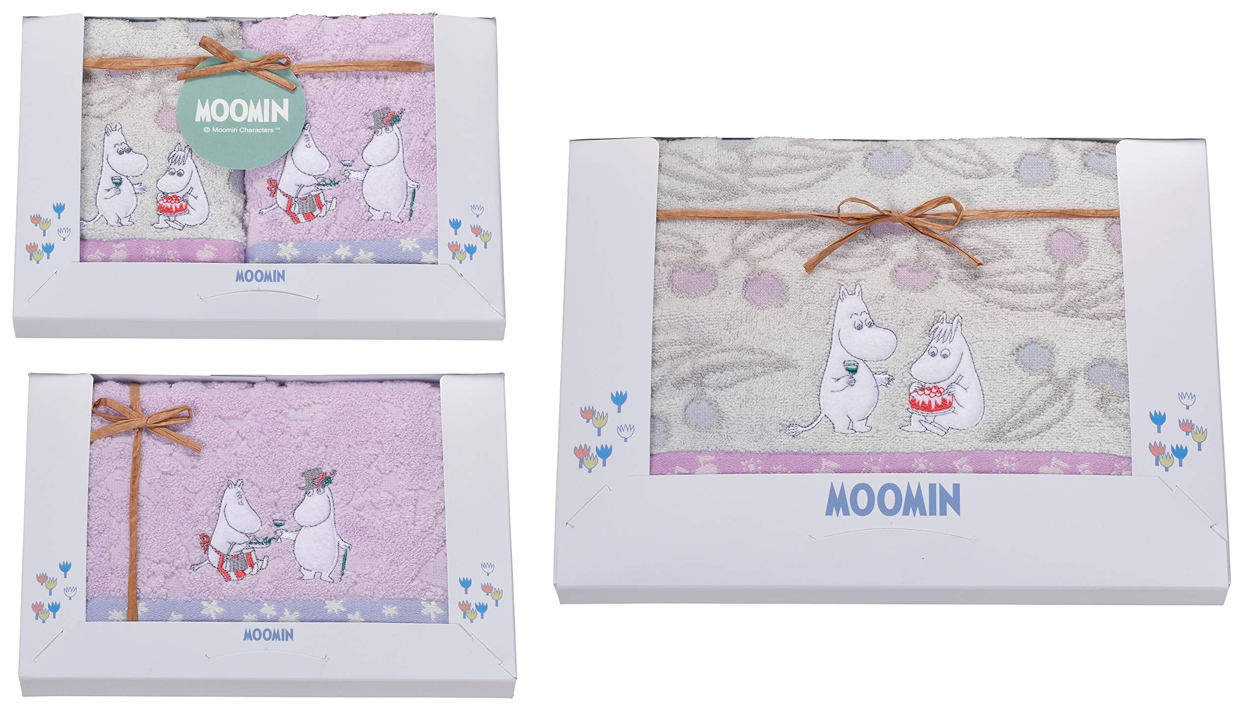 丸眞 タオルギフト 挨拶 引っ越しMOOMIN ムーミン ブルームパーティー MM-9850 ハンドタオル2枚/フェイスタオル1枚/バスタオル1枚 母の日 誕生日 プレゼント 1485009600
