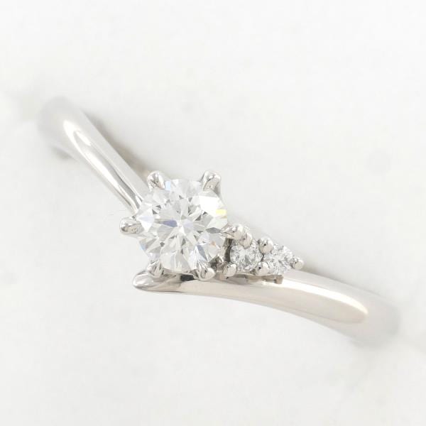 アイプリモ PT950 リング 12号 ダイヤ 0.252 VVS2 ダイヤ 0.02 鑑定書 中古