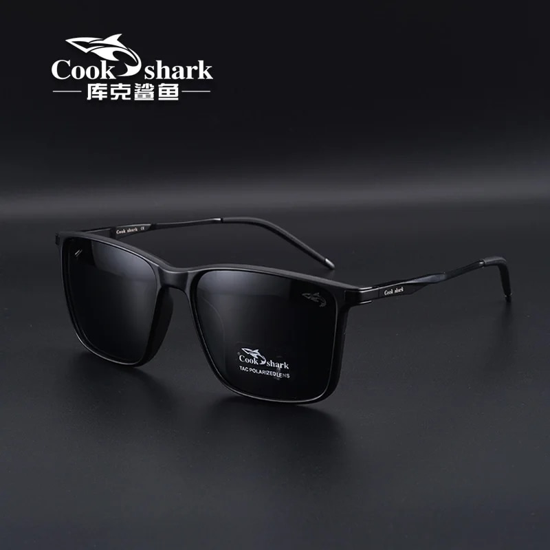 Cook shark polarized sunglassesメンズサングラスレディースuvプロテクションドライビングスペシャルカラーチェンジングメガネトレンドパーソナリティ