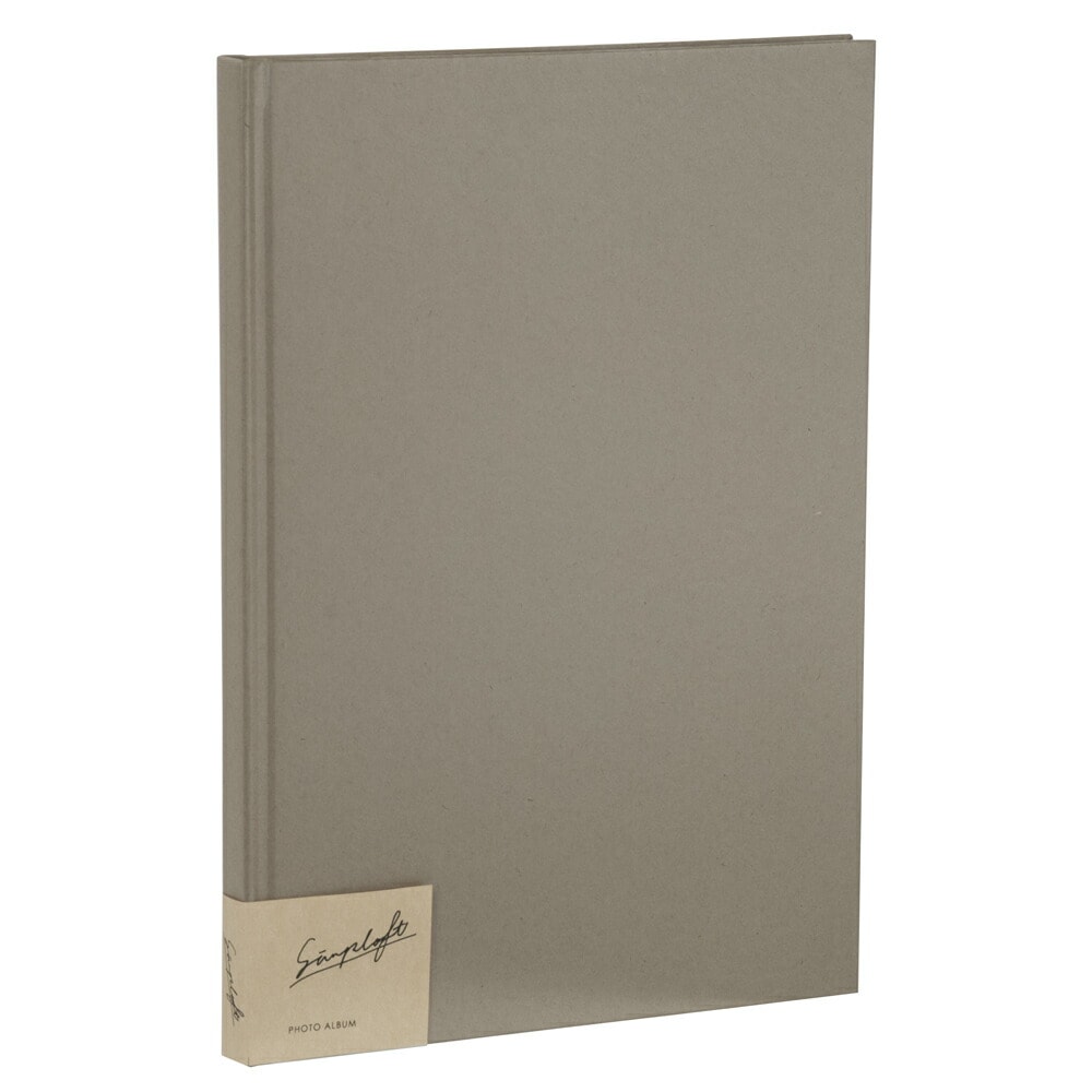 （まとめ買い）シンプラフト ブック式フリーアルバム A4 プラコート台紙（クラフト） グレー ア-SPT-A4B-N [x3]